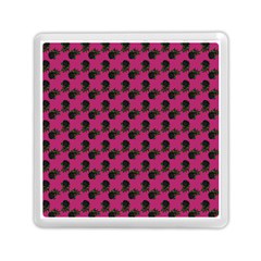 Black Rose Pink Memory Card Reader (square) by snowwhitegirl