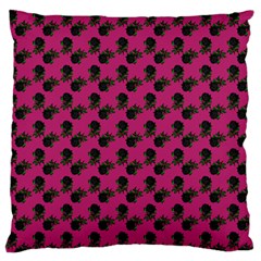 Black Rose Pink Standard Flano Cushion Case (two Sides) by snowwhitegirl