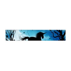 Wonderful Unicorn Silhouette In The Night Flano Scarf (mini) by FantasyWorld7