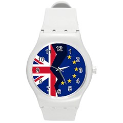 Brexit British Exit Flag Round Plastic Sport Watch (m) by trulycreative