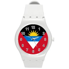 Flag Of Antigua And Barbuda Round Plastic Sport Watch (m) by trulycreative