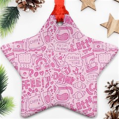 Coffee Pink Ornament (star) by Amoreluxe