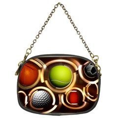 Sport Ball Tennis Golf Football Chain Purse (two Sides) by HermanTelo