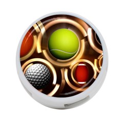 Sport Ball Tennis Golf Football 4-port Usb Hub (one Side) by HermanTelo