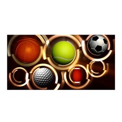 Sport Ball Tennis Golf Football Satin Wrap by HermanTelo