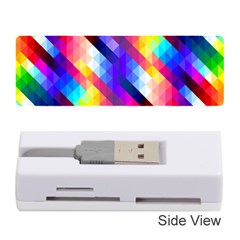 Abstract Blue Background Colorful Pattern Memory Card Reader (stick)