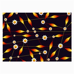 Flower Buds Floral Background Large Glasses Cloth (2 Sides) by HermanTelo