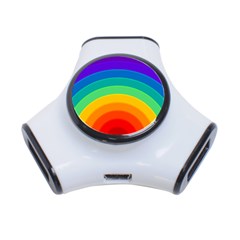 Rainbow Background Colorful 3-port Usb Hub