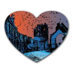 War Ruins Heart Mousepads by trulycreative