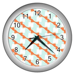 Wallpaper Chevron Wall Clock (silver) by HermanTelo