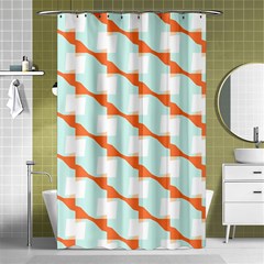 Wallpaper Chevron Shower Curtain 48  X 72  (small) 