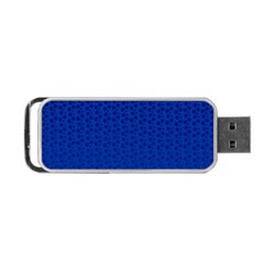 Background Polka Blue Portable Usb Flash (two Sides)