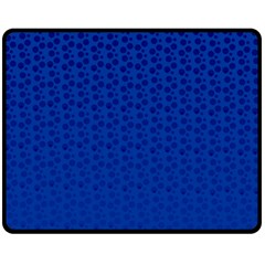 Background Polka Blue Double Sided Fleece Blanket (medium) 