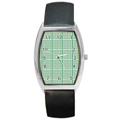 Background Digital Texture Barrel Style Metal Watch