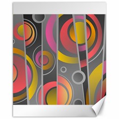 Abstract Colorful Background Grey Canvas 11  X 14 