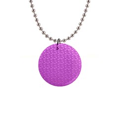 Background Polka Pink 1  Button Necklace by HermanTelo