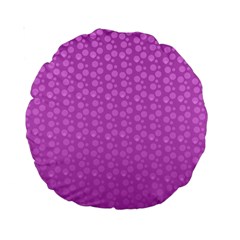 Background Polka Pink Standard 15  Premium Round Cushions