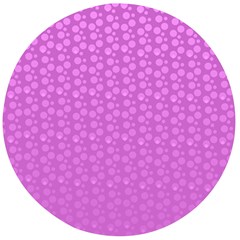 Background Polka Pink Wooden Bottle Opener (round)