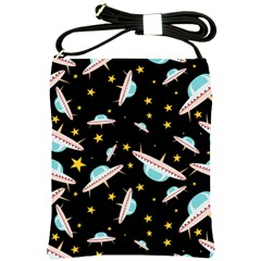 Alien Ufo Shoulder Sling Bag by trulycreative