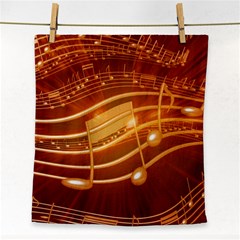 Music Notes Sound Musical Love Face Towel by HermanTelo