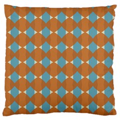 Pattern Brown Triangle Large Flano Cushion Case (one Side)