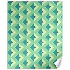 Background Chevron Green Canvas 11  X 14 