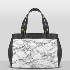 White Marble Texture Floor Background With Black Veins Texture Greek Marble Print Luxuous Real Marble Oversize Office Handbag by genx