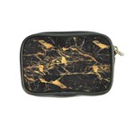 Black Marble texture with gold veins floor background print luxuous real marble Coin Purse Back