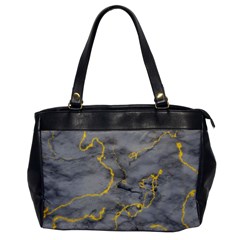 Marble Neon Retro Light Gray With Gold Yellow Veins Texture Floor Background Retro Neon 80s Style Neon Colors Print Luxuous Real Marble Oversize Office Handbag by genx