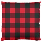 Canadian Lumberjack red and black plaid Canada Large Flano Cushion Case (One Side) Front