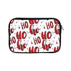 Christmas Watercolor Hohoho Red Handdrawn Holiday Organic And Naive Pattern Apple Ipad Mini Zipper Cases by genx