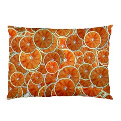 Oranges Background Texture Pattern Pillow Case (two Sides) by HermanTelo