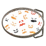 Pumpkin Faces Pattern Belt Buckles Front