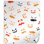 Pumpkin Faces Pattern Canvas 8  x 10  8.15 x9.66  Canvas - 1