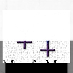 Mrs  And Mrs  Rectangular Jigsaw Puzzl by LiveLoudGraphics