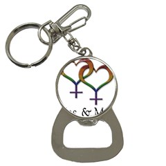 Mrs  And Mrs  Bottle Opener Key Chain by LiveLoudGraphics