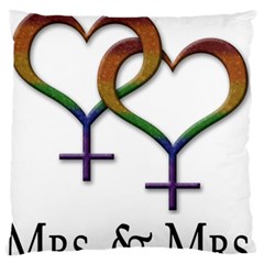 Mrs  And Mrs  Standard Flano Cushion Case (two Sides) by LiveLoudGraphics