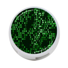 Abstract Plaid Green 4-port Usb Hub (one Side)