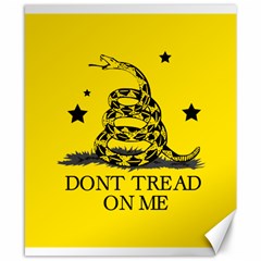 Gadsden Flag Don t Tread On Me Yellow And Black Pattern With American Stars Canvas 8  X 10  by snek