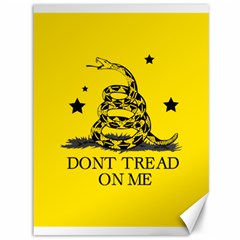 Gadsden Flag Don t Tread On Me Yellow And Black Pattern With American Stars Canvas 36  X 48  by snek