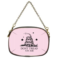 Gadsden Flag Don t Tread On Me Light Pink And Black Pattern With American Stars Chain Purse (one Side) by snek