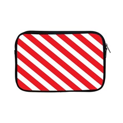 Candy Cane Red White Line Stripes Pattern Peppermint Christmas Delicious Design Apple Ipad Mini Zipper Cases by genx