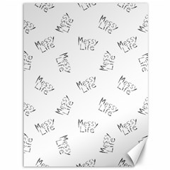 Messy Life Phrase Motif Typographic Pattern Canvas 36  X 48  by dflcprintsclothing