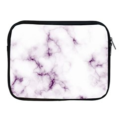 White Marble Violet Purple Veins Accents Texture Printed Floor Background Luxury Apple Ipad 2/3/4 Zipper Cases by genx