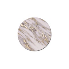 Marble With Metallic Gold Intrusions On Gray White Stone Texture Pastel Rose Pink Background Golf Ball Marker by genx