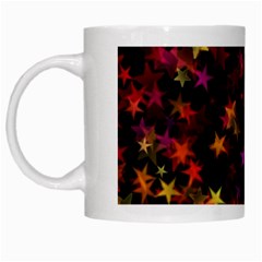 Seamless Star Texture Christmas White Mugs by Wegoenart