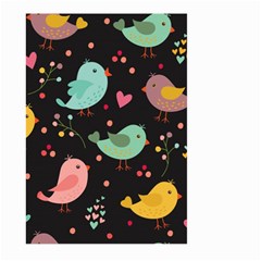 Birds Cute Pattern Background Large Garden Flag (two Sides) by Vaneshart