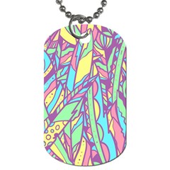 Feathers Pattern Dog Tag (one Side) by Sobalvarro