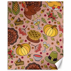 Thanksgiving Pattern Canvas 11  X 14  by Sobalvarro