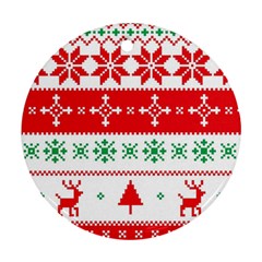 Ugly Christmas Sweater Pattern Ornament (round) by Sobalvarro